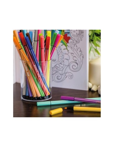 ROTULADOR STABILO PUNTA FIBRA PEN 68 ESTUCHE ROLLERSET 30 SURT.