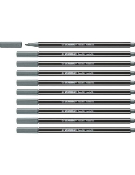 ROTULADOR STABILO ACUARELABLE PEN 68 MET.PLATA 1 MM