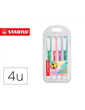 ROTULADOR STABILO FLUORESCENTE SWING COOL PASTEL BOLSA 4 UD.SURT.