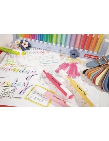 ROTULADOR STABILO FLUORESCENTE SWING COOL PASTEL BOLSA 4 UD.SURT.