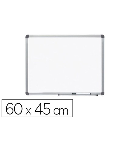 PIZARRA BLANCA VIT.MAGNETICO MARCO AL. CANTO PVC 60X45 CM C/BANDEJA