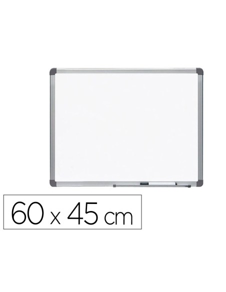 PIZARRA BLANCA VIT.MAGNETICO MARCO AL. CANTO PVC 60X45 CM C/BANDEJA