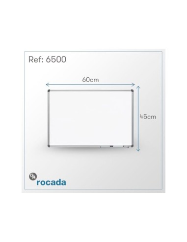 PIZARRA BLANCA VIT.MAGNETICO MARCO AL. CANTO PVC 60X45 CM C/BANDEJA