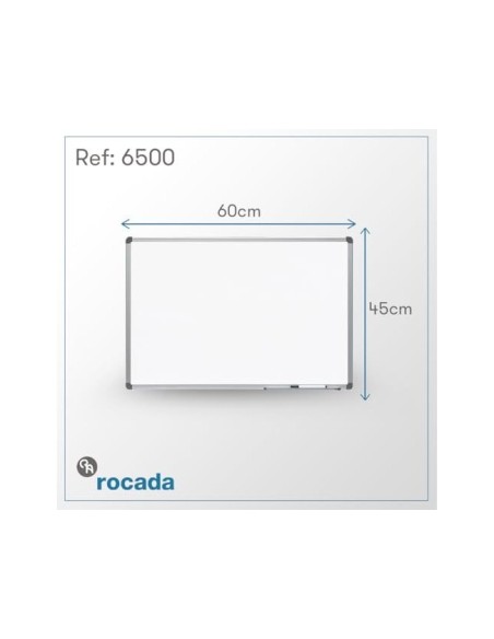 PIZARRA BLANCA VIT.MAGNETICO MARCO AL. CANTO PVC 60X45 CM C/BANDEJA