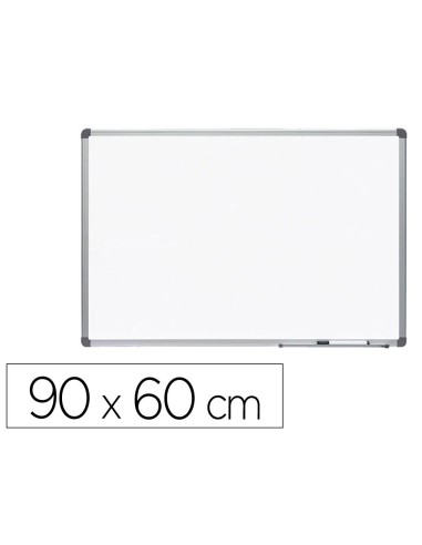 PIZARRA BLANCA VIT.MAGNETICO MARCO AL. CANTO PVC 90X60 CM C/BANDEJA