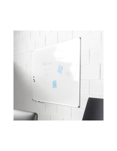 PIZARRA BLANCA VIT.MAGNETICO MARCO AL. CANTO PVC 90X60 CM C/BANDEJA