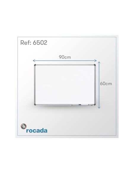 PIZARRA BLANCA VIT.MAGNETICO MARCO AL. CANTO PVC 90X60 CM C/BANDEJA