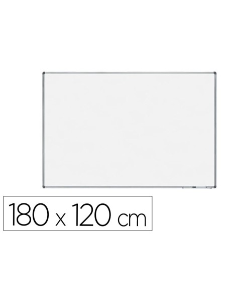 PIZARRA BLANCA VIT.MAGNETICO MARCO AL. CANTO PVC 180X120 CM C/BANDEJA