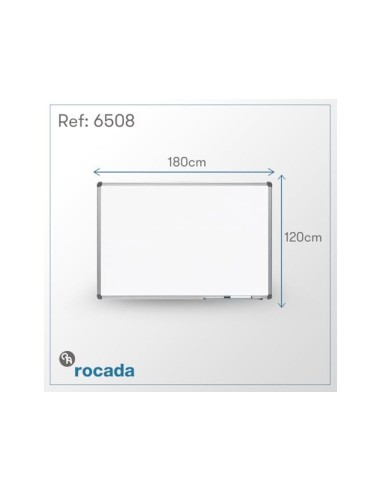 PIZARRA BLANCA VIT.MAGNETICO MARCO AL. CANTO PVC 180X120 CM C/BANDEJA