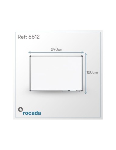 PIZARRA BLANCA VIT.MAGNETICO MARCO AL. CANTO PVC 240X120 CM C/BANDEJA