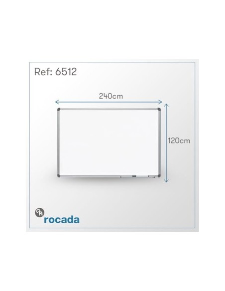 PIZARRA BLANCA VIT.MAGNETICO MARCO AL. CANTO PVC 240X120 CM C/BANDEJA