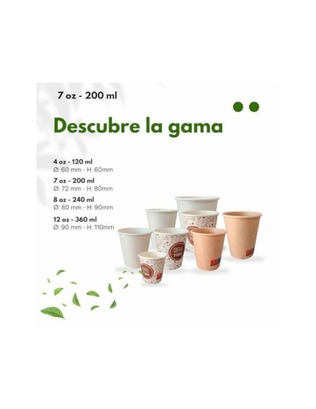 VASO TERMICO CARTON 200 CC PQ.50 UDS.