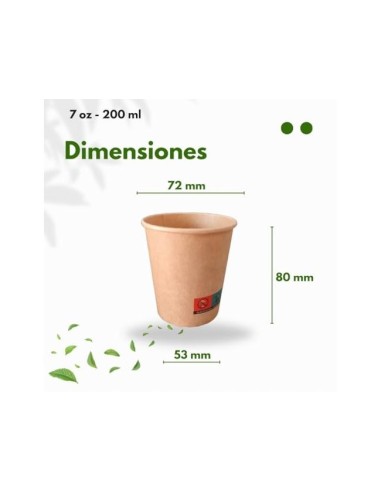 VASO TERMICO CARTON 200 CC PQ.50 UDS.