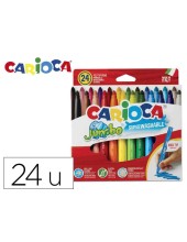 ROTULADOR CARIOCA JUMBO C/24 COL.PUNTA GRUESA