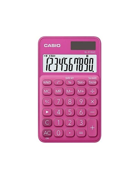CALCULADORA CASIO SL-310UC-RD BOLSILLO 10D.TAX +/- TECLA DOBLE CERO