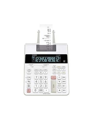 CALCULADORA CASIO IMPRESORA PAPEL 58MM.BICOLOR FR-2650RC 12D. DC BL.