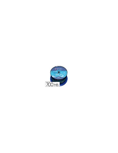 CD-R VERBATIM 700MB VELOCIDAD 52X 80 MIN 50 UD.