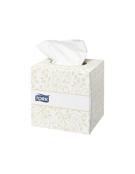 PAÑUELOS FACIALES TORK EXT SUAVE 2 CAPAS 20,9X20 CM CUBO 100 UNIDADES