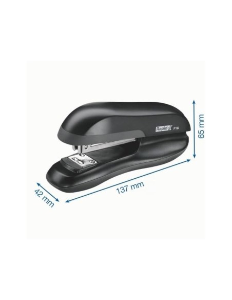 GRAPADORA RAPID F16 PLASTICO ABS COLOR NEGRO CAP. 30H 24/6 Y 26/6
