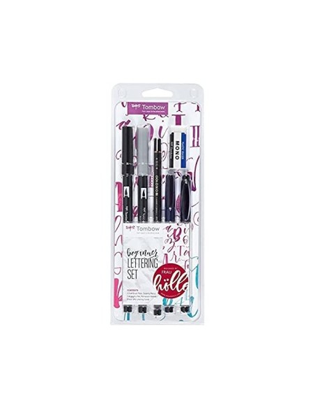SET CALIGRAFIA TOMBOW LETTERING BEGINNER PRINCIPIANTE 6 PIEZAS