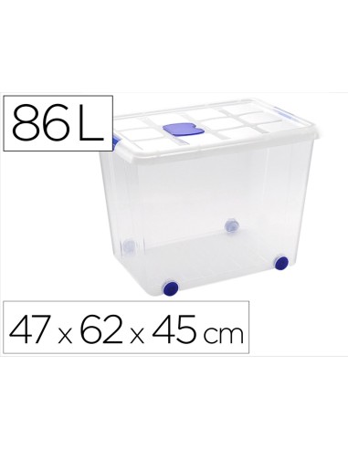 CONTENEDOR PLASTICO PLASTICFORTE 86LT.N 8 TPTE.T.470X620X450 MM