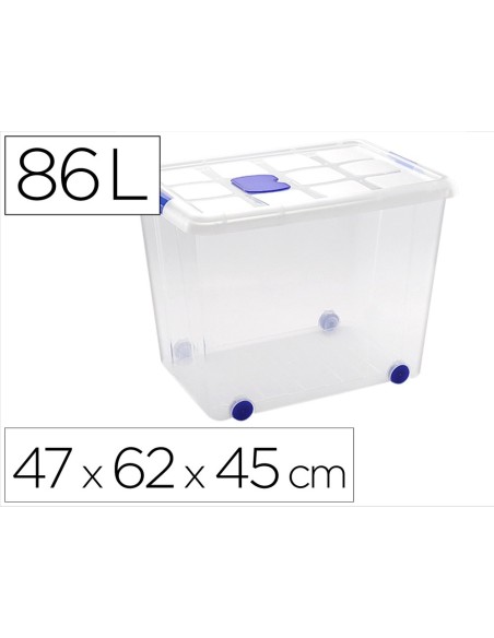 CONTENEDOR PLASTICO PLASTICFORTE 86LT.N 8 TPTE.T.470X620X450 MM