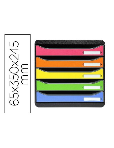FICHERO SOBREMESA EXACOMPTA BIG-BOX PLUS CLASSIC 5 CAJONES MULTI.