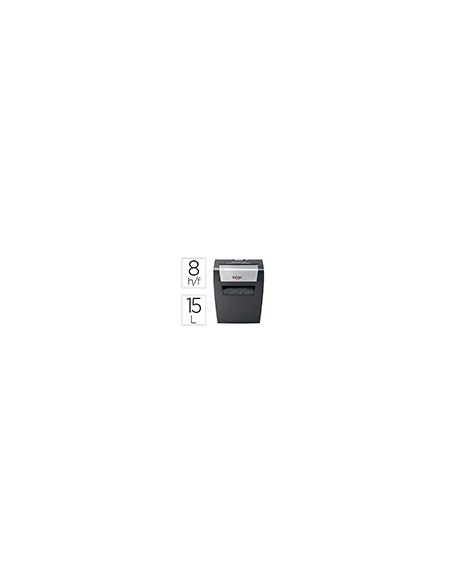 DESTRUCTORA REXEL MOMENTUM X308 CORTE 8H. DESTRUYE GRAPAS CLIPS 15 T
