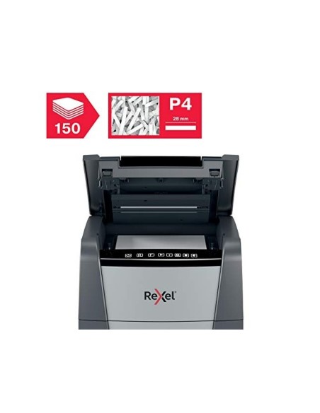 DESTRUCTORA DOC.REXEL OPTIMUM AUTOFEDD+ 150X EU 150H. GRAPAS CLIPS