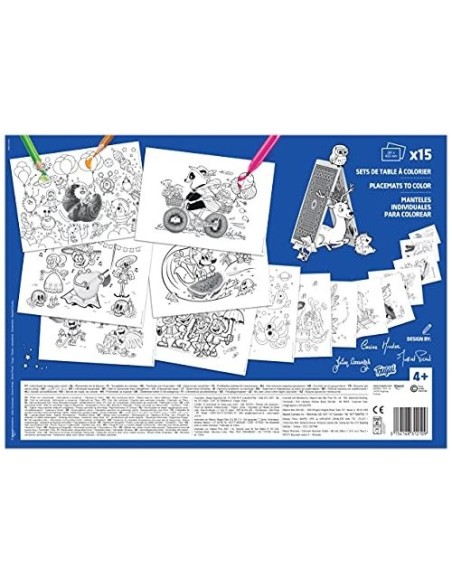 MANTEL COLOREAR MAPED INDIVIDUAL A3 PK.DE 15 UD.SURTIDAS