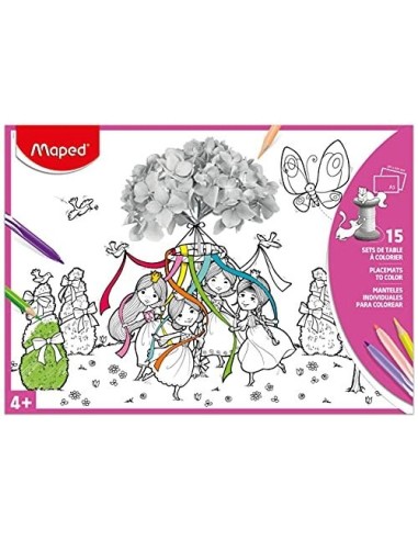 MANTEL COLOREAR MAPED INDIVIDUAL A3 PK.DE 15 UD.SURTIDAS
