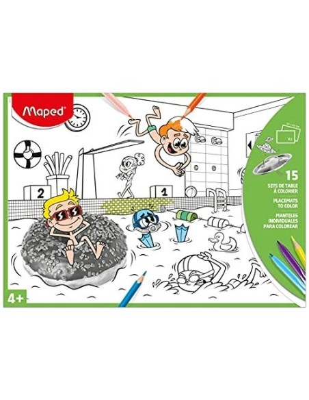 MANTEL COLOREAR MAPED INDIVIDUAL A3 PK.DE 15 UD.SURTIDAS