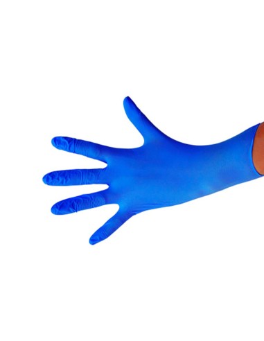 GUANTE NITRILO DESECHABLE SENSITIVE SIN POLVO TALLA M AZ.  100 UD.