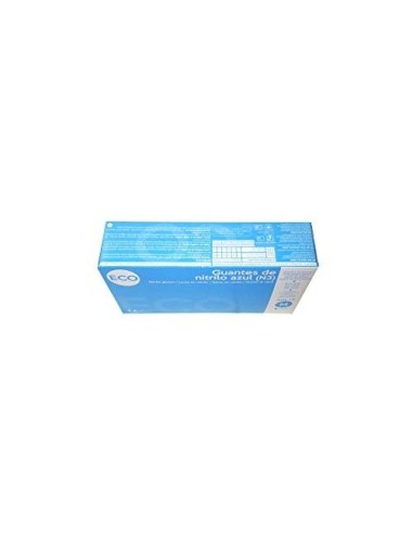 GUANTE NITRILO DESECHABLE SENSITIVE SIN POLVO TALLA M AZ.  100 UD.