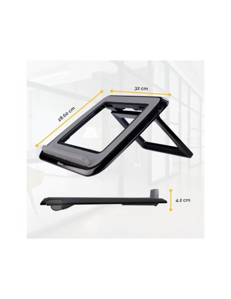 SOPORTE ELEVADOR FELLOWES PORTATIL 17 AJUSTABLE NG.320X286X42 MM