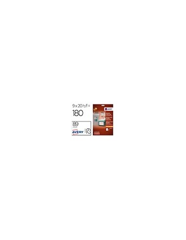 ETIQUETA ADH. AVERY REMOV.LASER TINTA BL.62X89MM