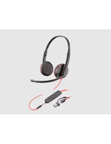 AURICULAR PLANTRONICS NG.WIRE 3320 DIAD BIAURAL USB-A MICRO 8X219AA
