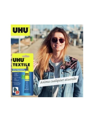PEGAMENTO UHU ESPECIAL TEXTIL TUBO 20GR.EN BLISTER