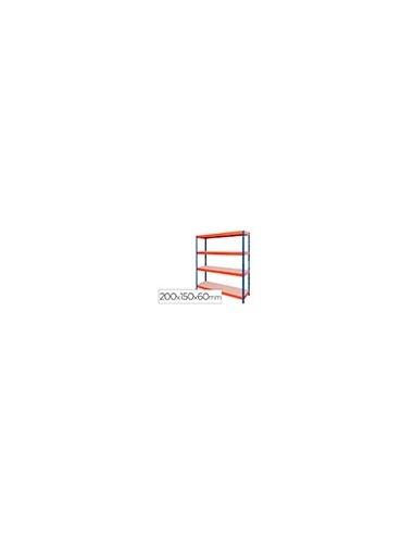 ESTANTERIA MET.AR STABIL XL 200X150X60 CM 4 EST.500 KG SIN TORNILLOS