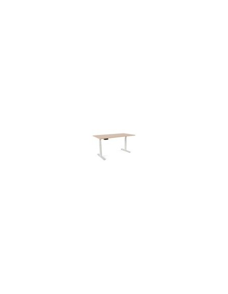 MESA ROCADA REG.ELECTRICA 129 CM ESTRUCTURA ACERO TABLERO 160 CM HAYA