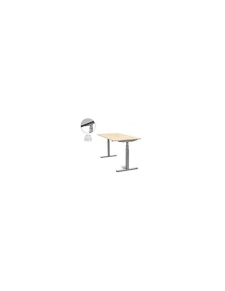 MESA ROCADA REG.ELECTRICA 129 CM ESTRUCTURA ACERO TABLERO 160 CM GRIS