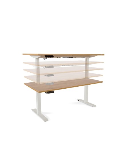 MESA ROCADA REG.ELECTRICA 129 CM ESTRUCTURA ACERO TABLERO 160 CM BL.