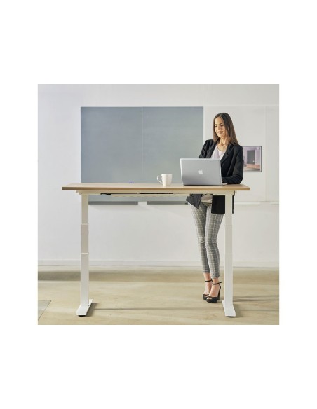 MESA ROCADA REG.ELECTRICA 129 CM ESTRUCTURA ACERO TABLERO 160 CM BL.