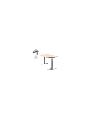 MESA ROCADA REG.ELECTRICA 129 CM ESTRUCTURA ACERO TABLERO 180 CM GRIS