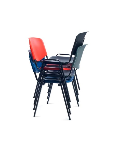 SILLA ROCADA CONFIDENTE ESTRUCTURA MET.RESPALDO ASIENTO POLIMERO AZ.