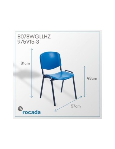 SILLA ROCADA CONFIDENTE ESTRUCTURA MET.RESPALDO ASIENTO POLIMERO AZ.
