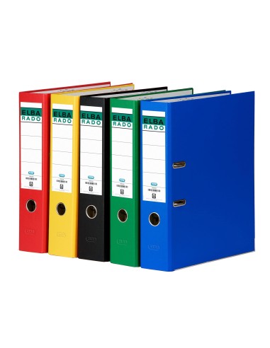 ARCHIVADOR PALANCA ELBA CHIC CARTON FORRADO PVC RADO A4 L.80MM NG.