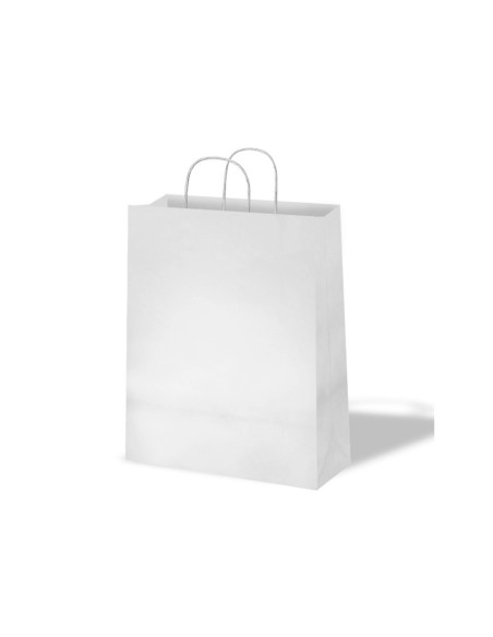 BOLSA PAPEL BASIKA CELULOSA BL.ASA RETORCIDA "L" 320X140X400MM