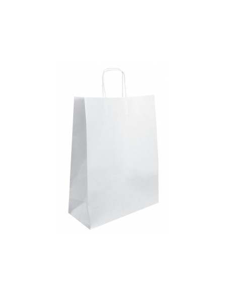 BOLSA PAPEL BASIKA CELULOSA BL.ASA RETORCIDA "L" 320X140X400MM