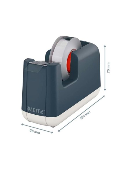 PORTARROLLO LEITZ COSY PLAST.CINTAS 33MT.GRIS